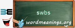 WordMeaning blackboard for swbs